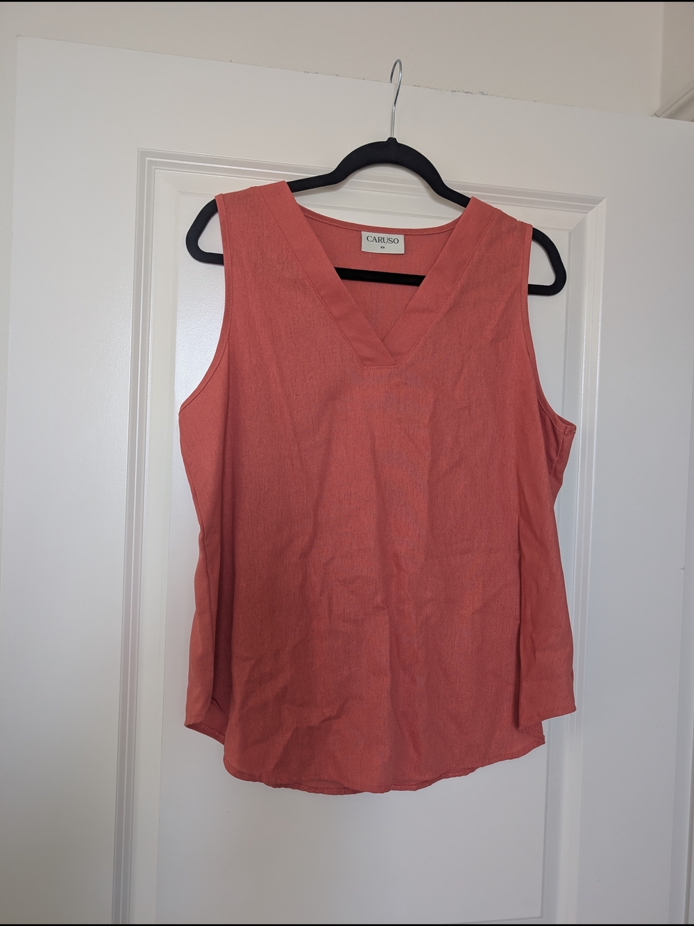 Caruso Coral V-Neck Sleeveless Tank